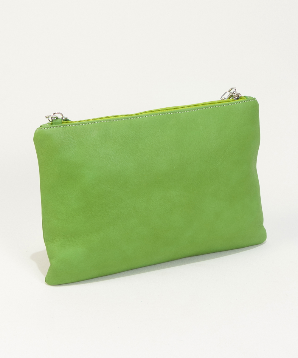lime green clutch bag